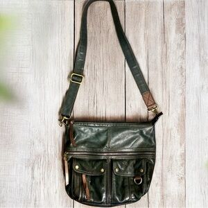 Fossil Morgan traveler crossbody 13x12 black